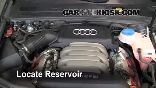 2008 Audi A6 3.2L V6 Liquide essuie-glace Ajouter du liquide